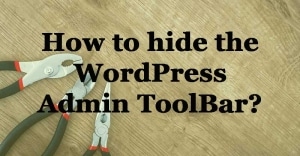 hide wp toolbar review tutorial