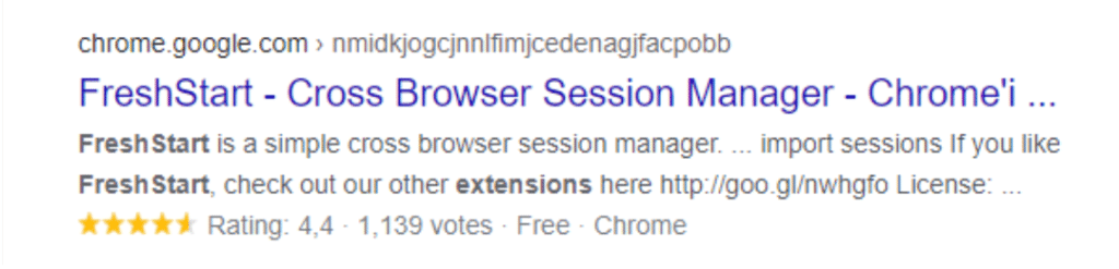 FreshStart Chrome Session Manager