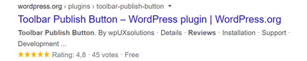 Wordpress Toolbar Plugin · Toolbar Publish Button Review 2